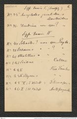 Nachlass Franz Steindachner, Liste (zu Inv.Nr. 537.03) von Prinzessin Therese von Bayern an Franz Steindachner, Inv.Nr. 537.09, Seite 5